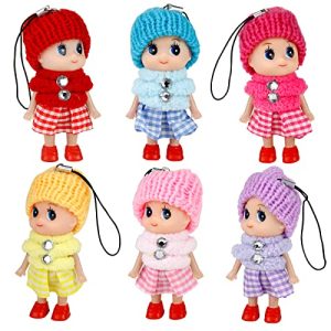Sealive 6 PCS Small Dolls Girls - 3 Inch Fashion Dollhouse Dolls Princess - Mini Doll Surprise Gift For Kids- Little Dolls Decoration Accessories Wear