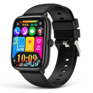 Smart Watch for Men Women with Bluetooth Call, Fitness Trackers 2.06" AMOLED HD Full Touch Screen with Heart Rate/Blood Oxygen/Sleep Monitor, IP68 Wat