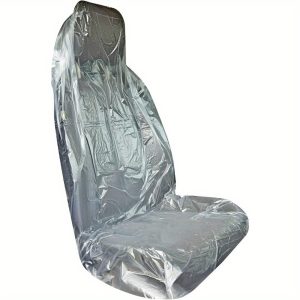 TEMU 100pcs Disposable Car Seat Covers Plastic Transparent Car Chair Covers