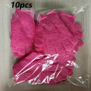 TEMU 10 paires de gants de douche exfoliants, mélange et assortiment multicolore, gants exfoliants pour spa, massage et exfoliation du corps,