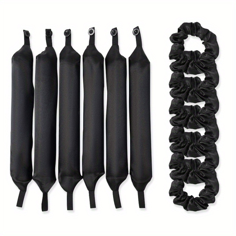 TEMU 12pcs Lazy Hair Curler Set With Button Foam Rollers Big Curling Tube Foam Hair Curling Tool
