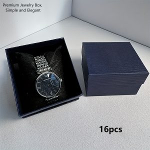 TEMU 16pcs Watch Storage Box With Watch Pillows, Suitable For Various Electronic Watches, Mechanical Watches, Quartz Watches, Jewelry Watches,