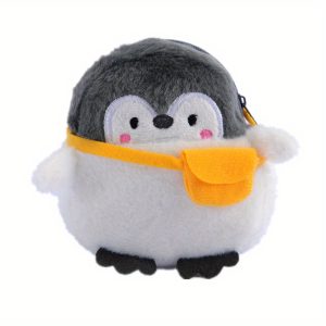 TEMU 1pc/2pcs Colorful Plush Bag, Cute Penguin Coin Purse Lipsticks