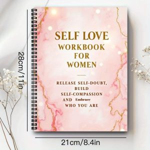 TEMU 1pc Cute Self-care & Self-help Spiral Workbook, A Guided Journal For Women To Embrace And Gratitude, The Negativity, And Appreciate Yourself,
