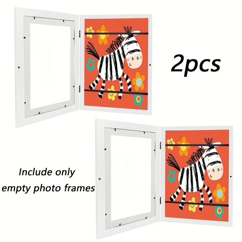 TEMU 2pcs Wooden Picture Storage Boxes, Picture Frames (empty Picture Frames Only) For Christmas And Halloween