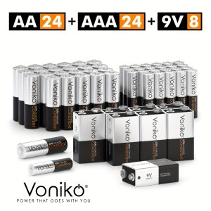 TEMU 56 Batteries , 24 Aa Batteries, 24 Aaa Batteries And 8 9v Batteries For Household Electronics