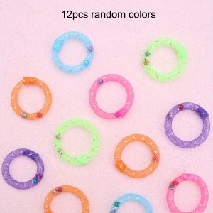 TEMU 6/12pcs Donut Bell-sounding Cat Toys - Interactive Grid Tube Chew Toys With Colorful Bells, Multi-colored Durable Plastic Pet -free Toys For