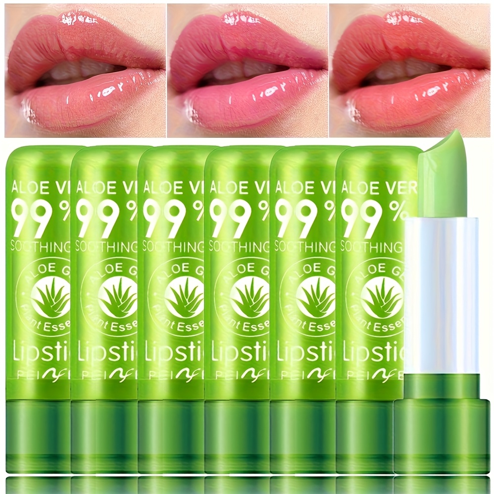 TEMU 6 Pack/12 Pack Changing Lipstick, Lasting Moisturizing Temperature Color Changing Aloe Lipstick, Green Lipstick Turns Lipstick, Perfect Gift For