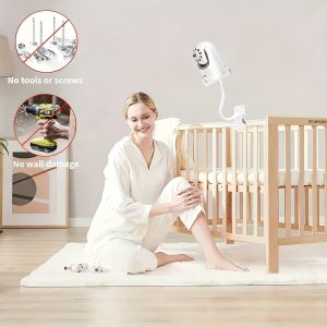 TEMU Adjustable Camera Mount With A Flexible Gooseneck Arm, No-drill Installation, Compatible With Security Cameras, Baby Monitors, And Smartphones.