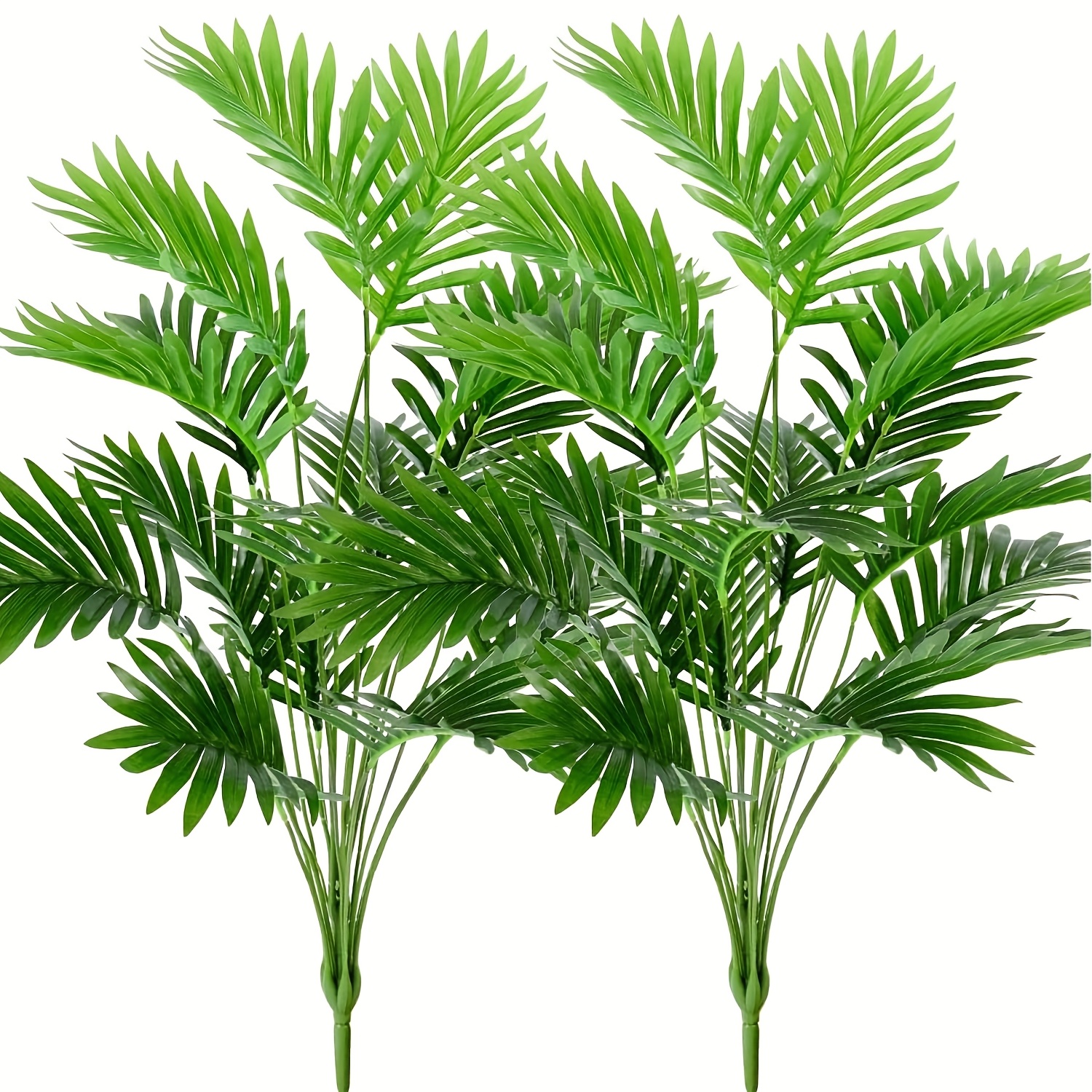 TEMU Artificial Tree Plants Artificial Plants 2pcs Fake Palm Tree Large Plants Tropical Leaf Greenery Indoor Outside Decor