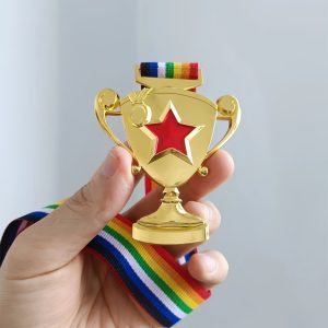TEMU Complimentary Medals And Trophies For Children, Kindergarten Sports Day Ribbons, Elementary School Badges, Good Child Recognition, Metal Medals