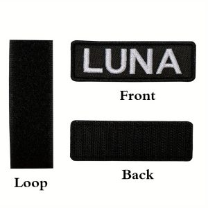 TEMU (customized) Personalized Embroidered Patches With Customized Names Suitable For Backpacks, Hats, Pet Carriers, Etc.
