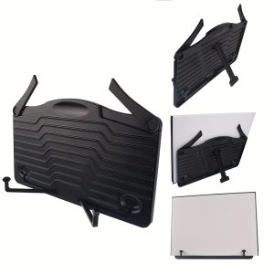 TEMU Desktop Music Stand, Lightweight Black Abs Music Holder, Foldable Sheet Music Rack, Portable Stand For Books, Tablets, And Smartphones