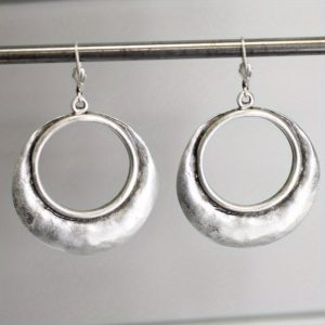 TEMU Earrings, Boho Earrings, Tribal Earrings, Silvery Ethnic Earrings, Bohemian Earrings, Hoop Earrings, Boho Jewelry