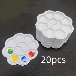 TEMU Flower-shaped Mixing Palette - Painting Tray For Blending Watercolor, Acrylic, And Gouache Paints
