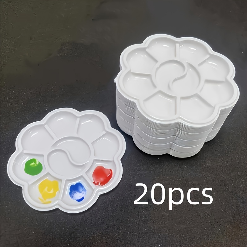TEMU Flower-shaped Mixing Palette - Painting Tray For Blending Watercolor, Acrylic, And Gouache Paints