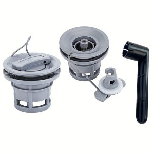 TEMU Grå Luftventiler med Ventilnyckel - Slitstarkt PVC-material, Lättinstallerade Ersättningslock för Uppblåsbara Båtar, Kajaker, Paddleboards &