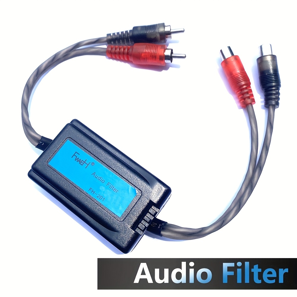 TEMU Rooruns Car Audio Amplifier Subwoofer Audio Filter Noise Filter Audio Current