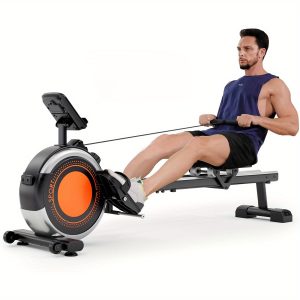 TEMU Rowing Machines For Home Use Rowing 350 Lbs Magnetic Rower With 16 Levels Of Workout Resistance Dual Slide Rail, Rowing Machine Exercise