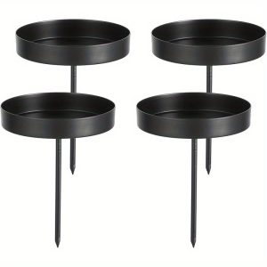 TEMU Set Of 4 Advent Candle Holders, 8cm Metal Candle Holders, Vintage Candle Holders, Traditional Advent Wreath Candle Holders, Suitable For
