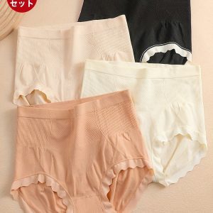 TEMU Set Of 4 Multi-colored Shorts, High-waisted Shorts, Women's Shorts, Waist-cinching Shorts, Seamless Shorts, Underwear Set, Shorts, Plain And