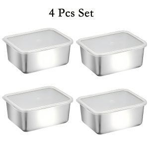 TEMU Stainless Steel Sealed Storage Containers, Portion Boxes, Lunch Boxes