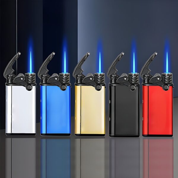 TEMU 1pc/5pcs Lighter, Butane Lighter, Windproof Lighter, Straight Blue Flame Lighter, Portable Lightweight Lighter, Arm Ignition Lighter, Suitable
