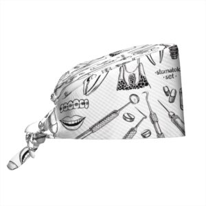 TEMU 1pc Dental - Dental Office Hat With Teeth, Dental Tools (dentist, Dental , Dental Assistant) - Adjustable Work For Dentists, Dental Hygienists