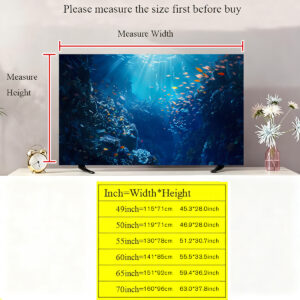 TEMU 1pc Modern Minimalist Tv Cover With Soft Fabric - Flat Panel Screen For // Tvs, Slim-fit Design, , Fits 32/40/50/55/60/65 Inch Smart Tvs