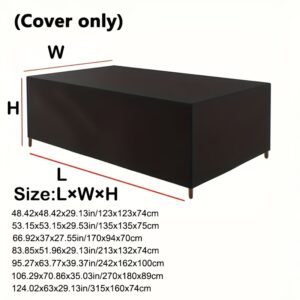 TEMU 1pc Patio Furniture Cover, Heavy Duty Outdoor Furniture Cover, Sofa Cover Table And Chair Cover, Patio Furniture Cover Outdoor Table And Chair