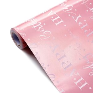 TEMU 1 Roll Of Birthday Wrapping Paper, Metallized Foil Wrapping Paper Roll, Gift Wrapping Roll, Suitable For Parties, Family Gatherings, And Diy
