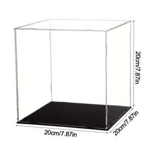 TEMU 20/30cm Acrylic Display Case Dustproof Box Clear Collectibles Model