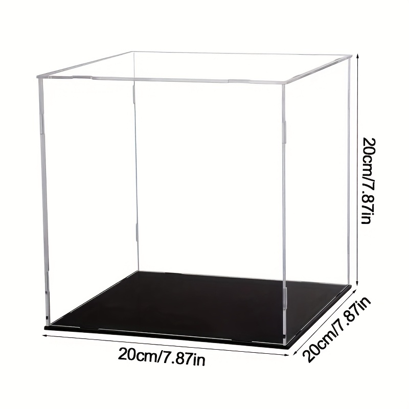 TEMU 20/30cm Acrylic Display Case Dustproof Box Clear Collectibles Model
