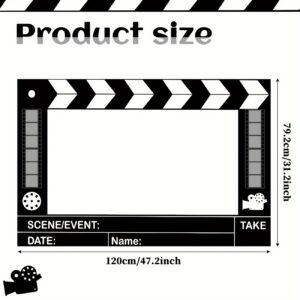 TEMU 2d Movie-themed Party Banner, Photo Banner For Movie Night, Large Photo Booth Props For Movie Night, Decorations For Movie-themed Parties,