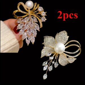 TEMU 2pcs Of Elegant Brooches. Clothing, Footwear, And Jewelry > Novelty Items > Novelty Clothing And Products > Novelty Clothing > Women's Novelty