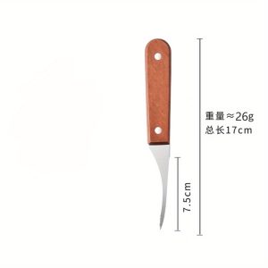 TEMU 2pcs Walnut Shrimp Steel Wire Knife, Shrimp Skin Knife Stainless Steel, Household Open Shrimp Back Knife Kitchen Cleaning Shrimp Sausage Gadget
