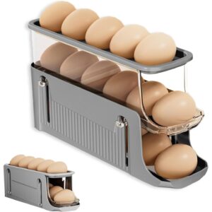 TEMU 3-tiered Egg Storage Refrigerator, Collapsible Egg Holder Refrigerator, Refrigerator Organizer Egg, Egg Dispenser Refrigerator For Kitchen