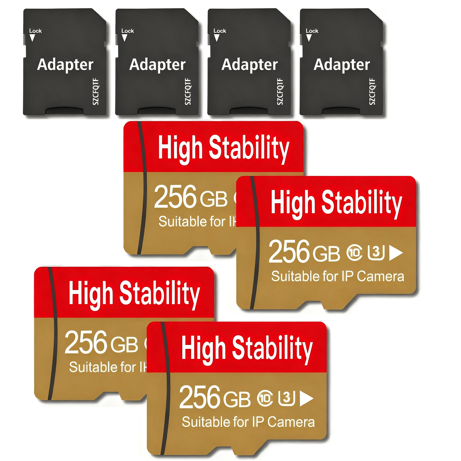 TEMU 4 128gb/256gb Memory Cards, Sd Card, Micro Tf Card; Stable And Suitable For Security Cameras, Gopros, Action/outdoor Cameras, Dashcams, Drones,