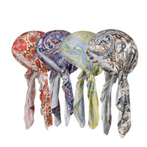 TEMU 4pcs Fashion Beanies, Chemo Caps, Beach Hats, Pirate Hats, Performance Hats, Long Braid Hats, Makeup Hats, Outdoor Decorative Hats, Dustproof