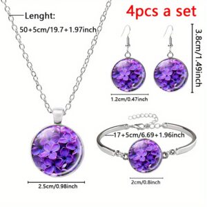 TEMU 4pcs Of Alloy Jewelry Set, 1 Necklace 1 Bracelet 1 Pair Earrings Jewelry Set, Necklace, Pendant, Jewelry, Nature Jewelry, Gift, Bird Necklace,