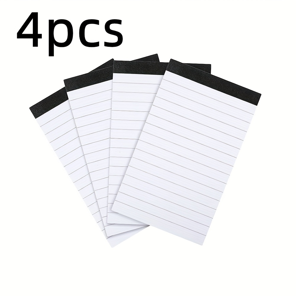 TEMU 4 White Lined Notebooks, Per Book, School, Office And Back To School Supplies, School Notebooks | Notebooks | Smooth Paper Quality, Notebook