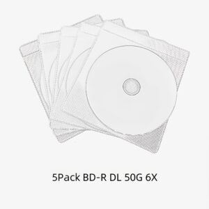 TEMU 5 Stück bedruckbare, leere BD- Blu-Ray Discs, 50GB, 6X Geschwindigkeit