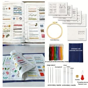 TEMU A Set Of Embroidery Books, Guides, Embroidery Techniques Manuals, Books, Sewing Books For Embroidery, And Adult Sewing Books