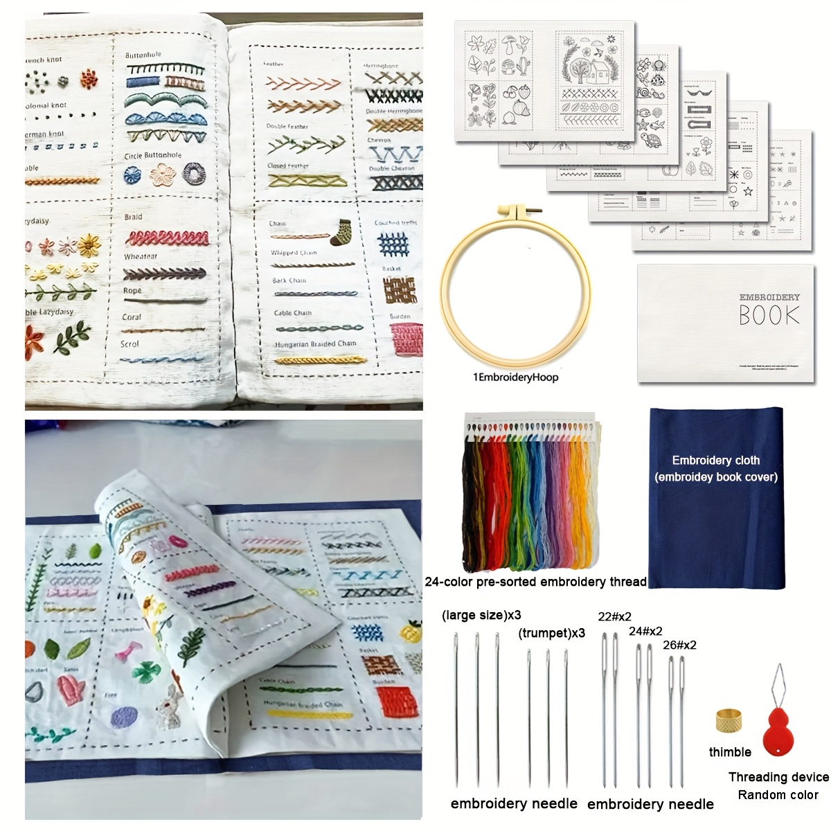 TEMU A Set Of Embroidery Books, Guides, Embroidery Techniques Manuals, Books, Sewing Books For Embroidery, And Adult Sewing Books