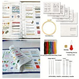 TEMU A Set Of Embroidery Books, Guides, Embroidery Techniques Manuals, Books, Sewing Books For Embroidery, And Adult Sewing Books