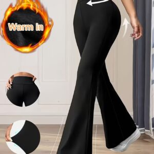 TEMU Autumn/winter No Pocket Flared Pants, Thickened Flared Pants, Autumn/winter Pants, Pants, Thickened Pants
