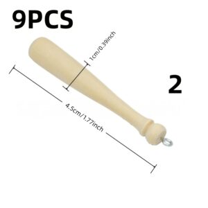 TEMU Baseball Wooden Bead Baseball Bat Baseball Stick Baseball Keychain Additions Pendant