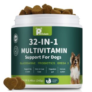 TEMU Dog Multivitamin Chewable With & Msm, 3 & 6, Probiotics, Dog Vitamins And Supplements For Overall Health 120