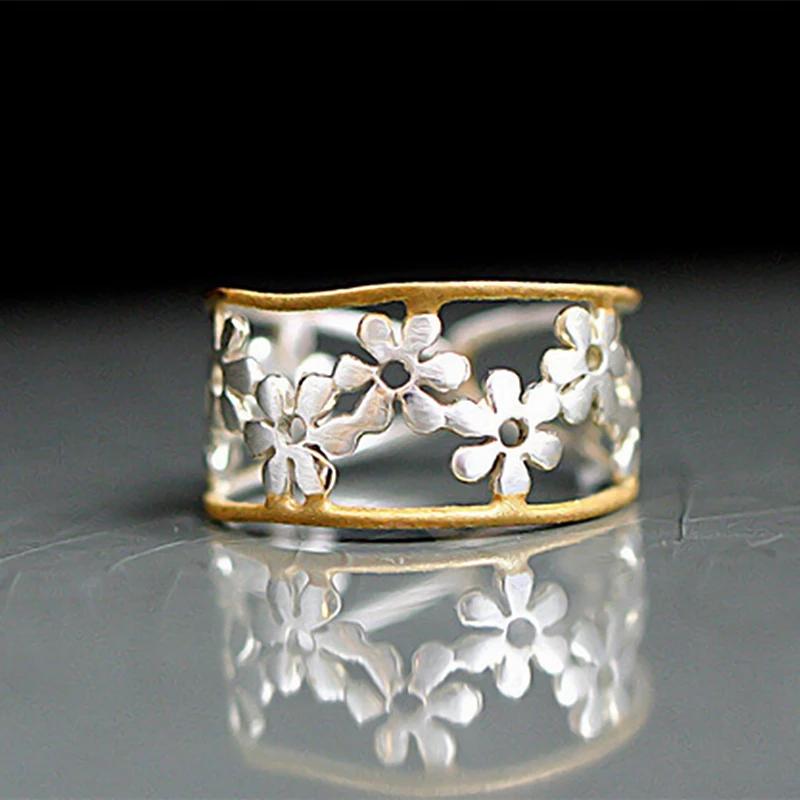 TEMU Exquisite Enamel Flower Ring Cute Daisy Flower Ring Ladies Jewelry Adjustable Jewelry Gift