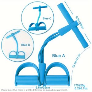 TEMU Fitness Pedal Sit Up Pull Rope For Home Workout Slim Waist, Tension Device Foam Fitness Equipment,outdoor Sports Gym Fitness Equipment, Without